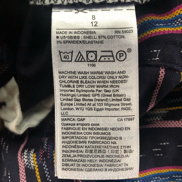 NWT GAP 3" City Short Navy Blue Print size 8 - Picture 8 of 8